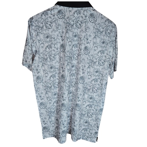 Boston Scott Golf Mens Polo Shirt Size S Black Rose Modern Fit‎ Poly Spandex - Picture 3 of 6